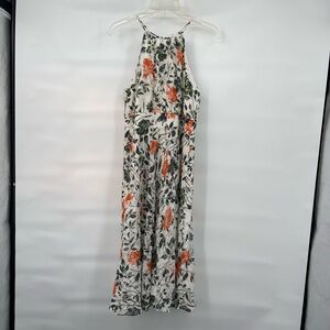 Club Monaco green white orange floral spring summer dress
